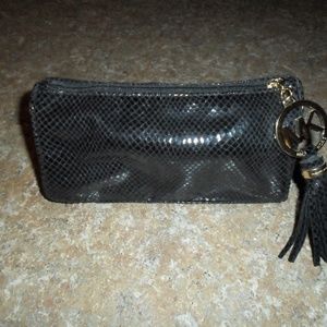 Michael Kors Faux Snake Skin Clutch Makeup Bag